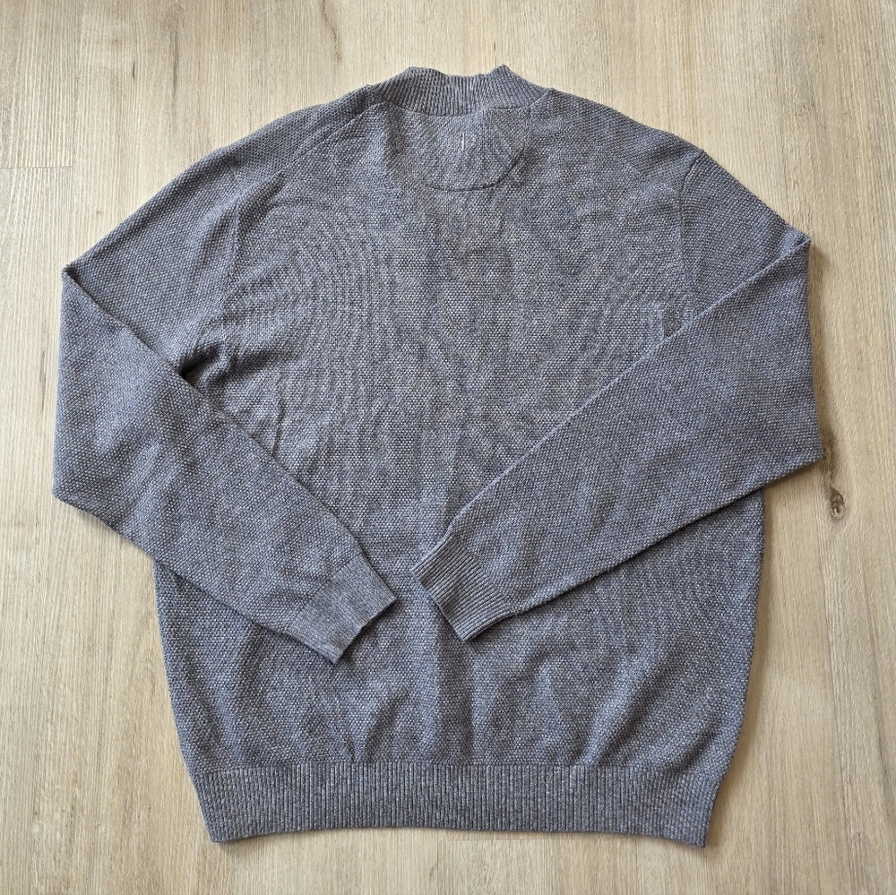 Johnnie O Estaban Johnny Collar Sweater Men's Size XL Gray - Picture 3 of 9